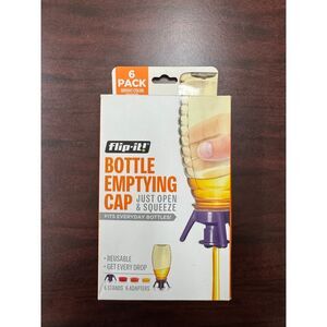 New Flip-It Bottle Emptying Caps- 6 Adaptors and 6 Stands